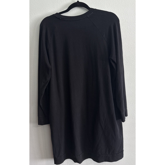 EILEEN FISHER Black Tunic dress Minimalist Pockets Stretch Relaxed womens PS - Picture 3 of 4